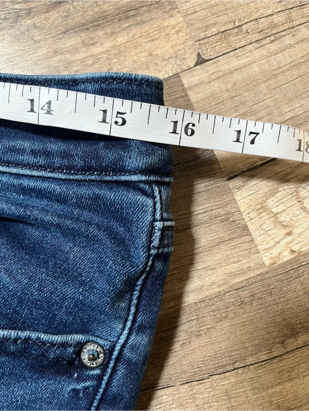 American Eagle Festival Flare Jeans Womens 10 Blue Med Wash High Rise Stretch